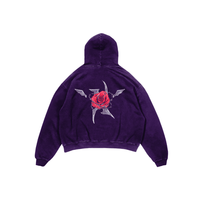 Hoodie X-Rose Metalic Rose Purpule