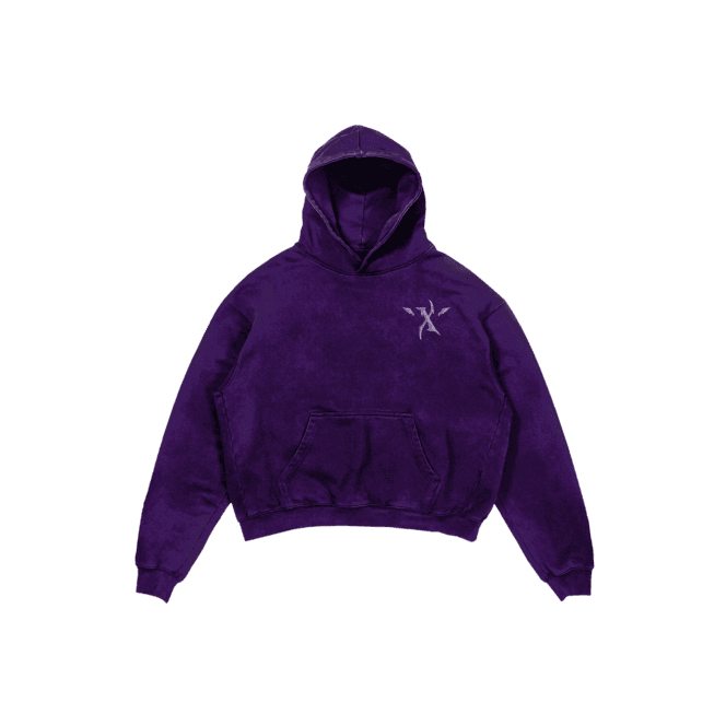 Hoodie X-Rose Metalic Rose Purpule - Image 2