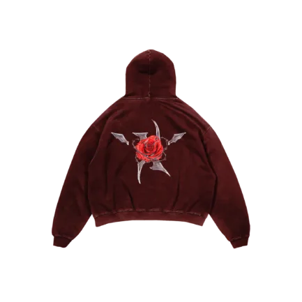 Hoodie X-Rose Metalic Rose Red