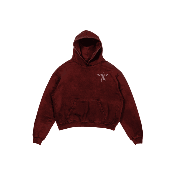 Hoodie X-Rose Metalic Rose Red - Image 2